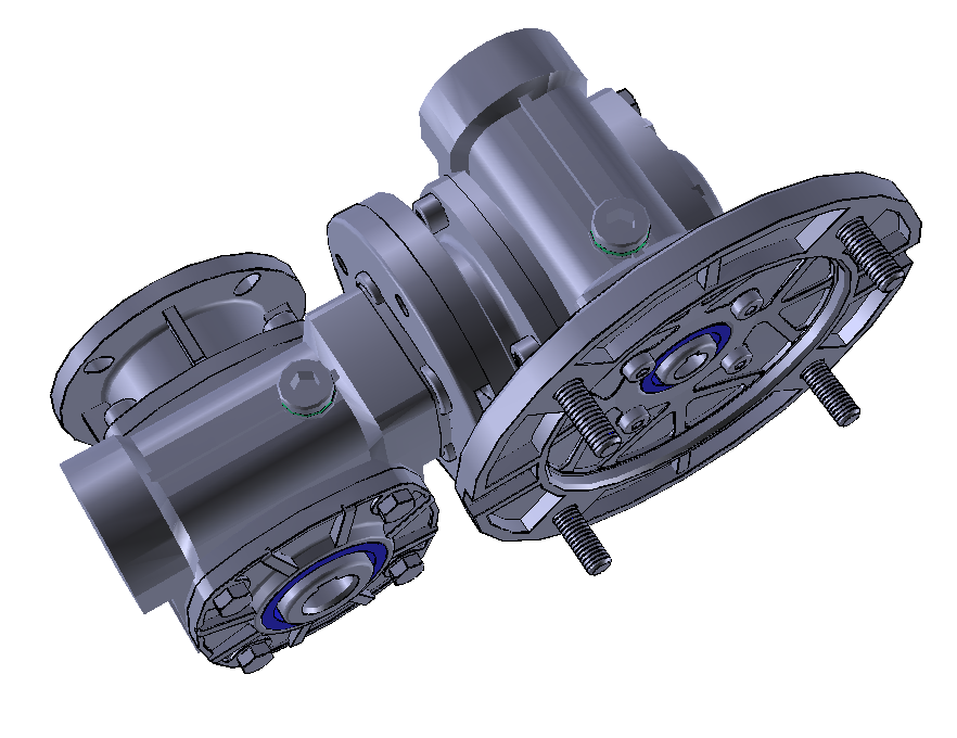 STM.SPA (Italy) Double Worm Gearbox Without Motor, size: 28/40, ratio:1/800, (IEC solid input shaft)  Mounting M1, Position A 9, code: 2114130751