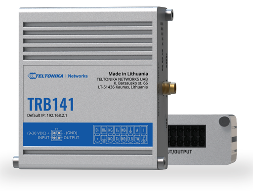 [TRB141] TELTONIKA 4G (LTE) – Cat 1 up to 10 Mbps, 3G – Up to 42 Mbps, 2G – Up to 236.8 kbps Gateway [TRB141]
