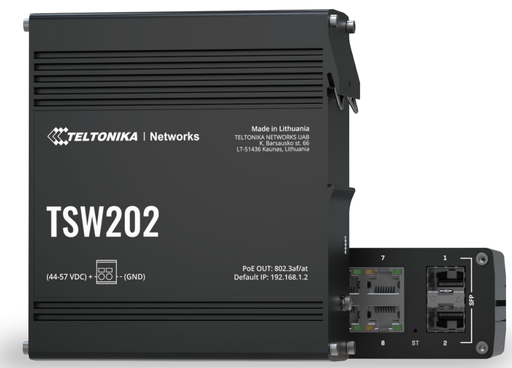 [TSW212] TELTONIKA Multi-layer managed 8 x ETH ports, 10/100/1000 Mbps supports auto MDI/MDIX crossover, 2 x SFP ports  [TSW212]