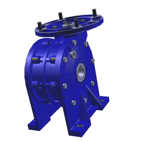 [R_MI_85_D_1/40_80B5_M1_INOIL_STD_TypSTM_N] STM Worm Gearbox Without Motor, RMI Series, Size: 85 , Ratio:40, Input PAM 80B5, Mounting: D, position M1