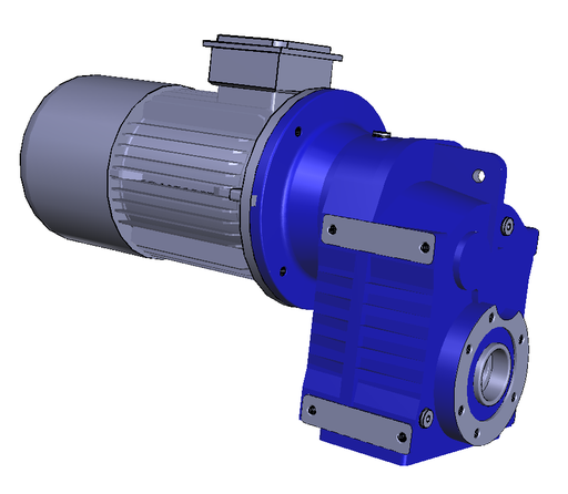 [P_M_P_71_2_12.3_100B5_M1_INOIL_STD_TypSTM_Y_CE_T_4_100_A_B5_28_100_55_1] STM SPA (Italy) Parallel / Shaft mounted Gearbox 2 stages, ratio: 12.3, output shaft 35 mm hollow with keyway, with motor 2.2kw 4 poles, 3 phase 230/400 V