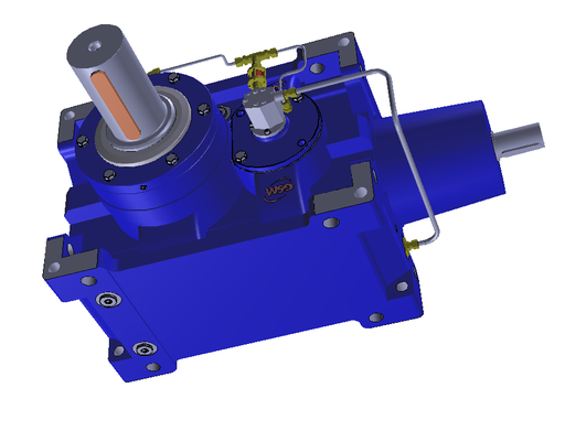 [RX_O_1_806_ABU_8.39_ECE_N_US_M1_OUTOIL_Typ1_N] GSM.SPA (ITALY) Gearbox RXO, single stage, frame size:806, Ratio:8.39, Shaft Arrangement: ABU, Input Version: ECE, Mounting positions:M1, Shaft: Us (Customized shaft dia 70 mm, Length: 125 mm) (Double) ,painting: Typ1 = Painting and surface protection - Standard RX 800 - Low enviroment impact (Normal ambient condition , mounting position: M1